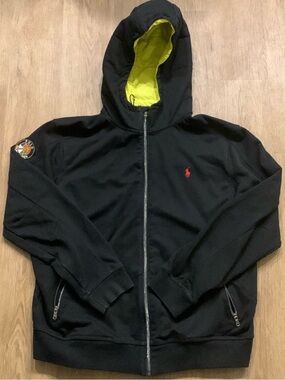 Polo Ralph Lauren Contrast Cookie Patch Hoodie Jacket Insulated Hood Men 2XL